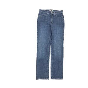 Lee Classic Fit straight Leg At the waist Women's size 6 Dark Blue Denim jeans